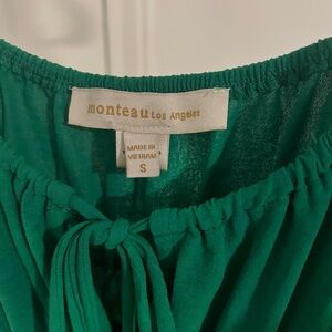 green maxi dress